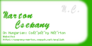 marton csepany business card